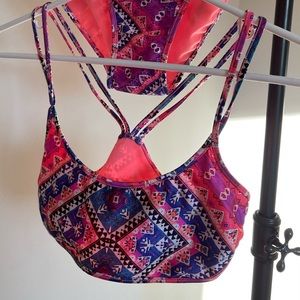 Colourful bikini med top, lrg bottom